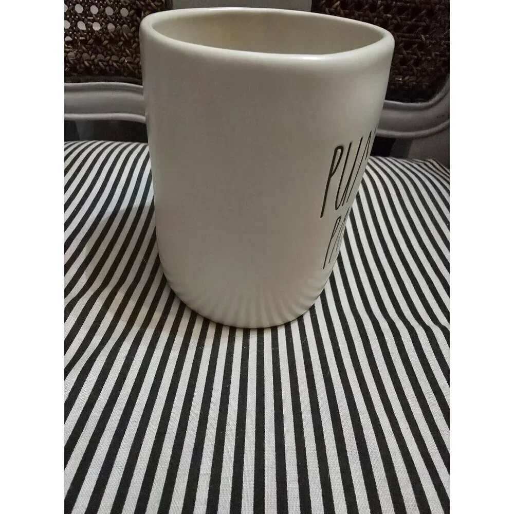 Rae Dunn pumpkin Patch White Coffee Mug Fall Halloween